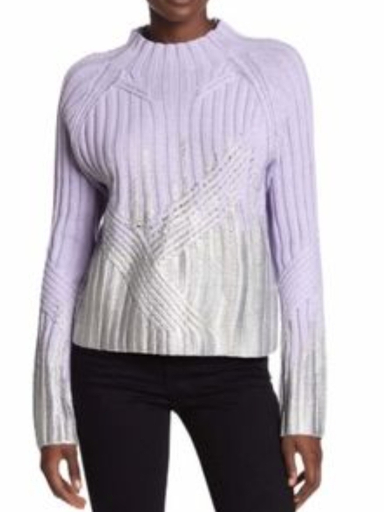 Wildfox Sweaters - Wildfox Lilac Silver Ombre Ribbed Sweater Size XS Purple Violet Winter Fall